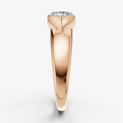 Marquise Signature Half Bezel East-West Engagement Ring