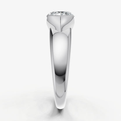 Marquise Signature Half Bezel East-West Engagement Ring