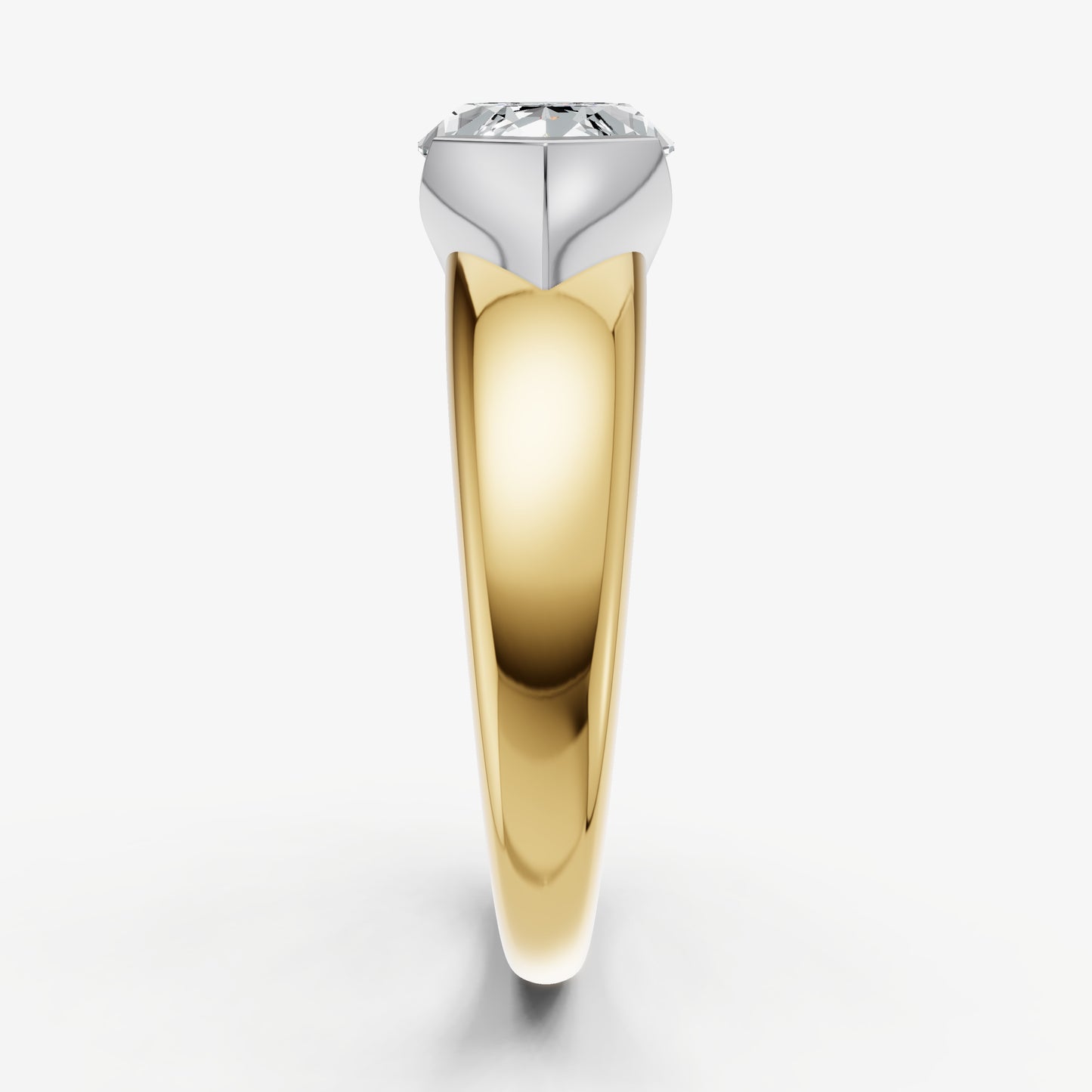 Marquise Signature Half Bezel East-West Engagement Ring
