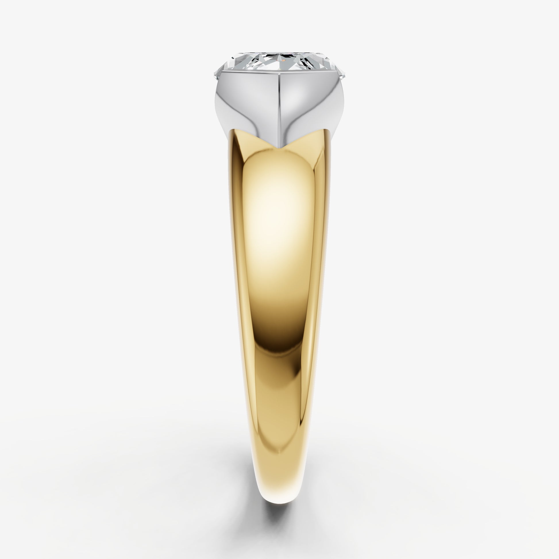 Marquise Signature Half Bezel East-West Engagement Ring
