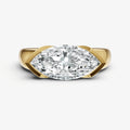 Marquise Signature Half Bezel East-West Engagement Ring