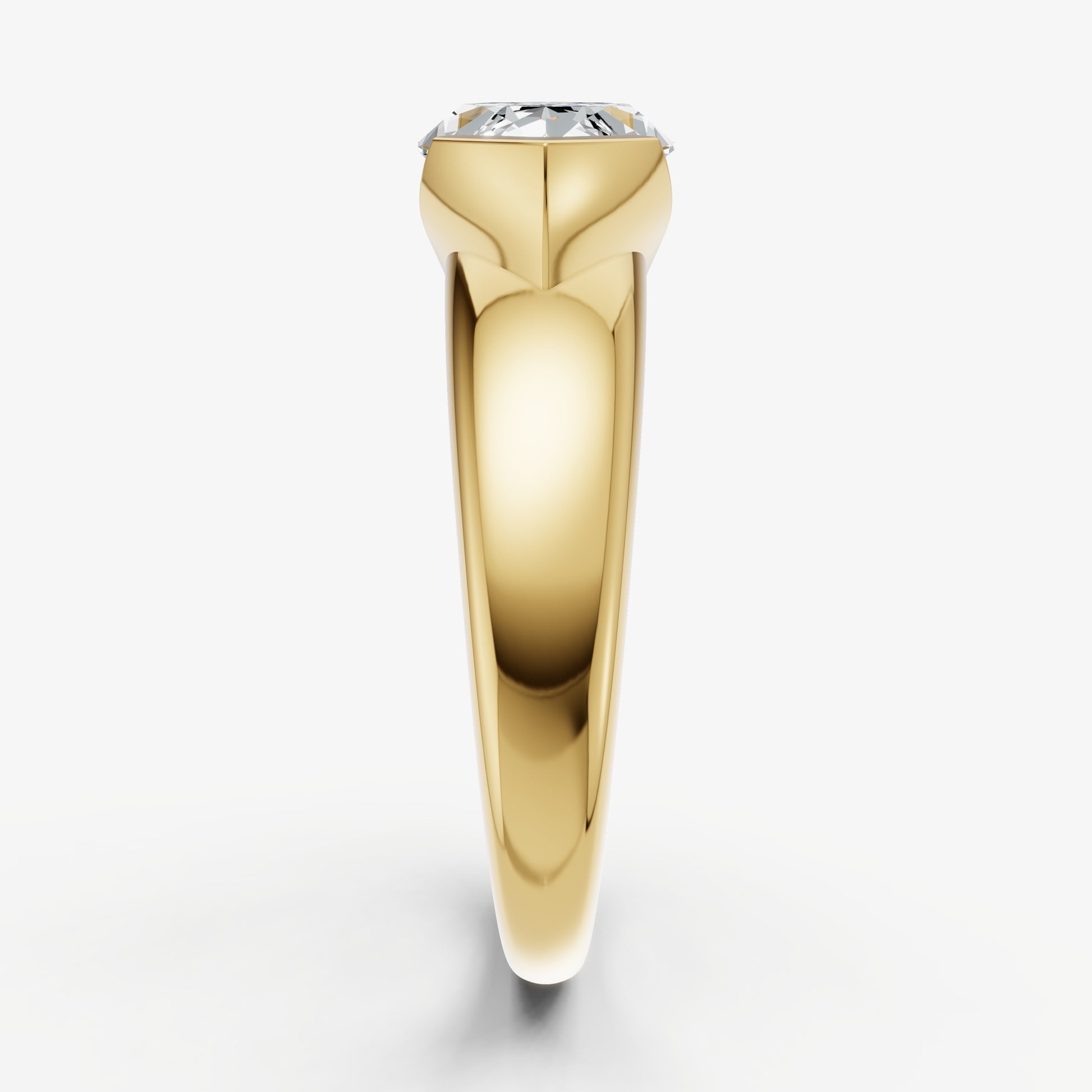 Marquise Signature Half Bezel East-West Engagement Ring