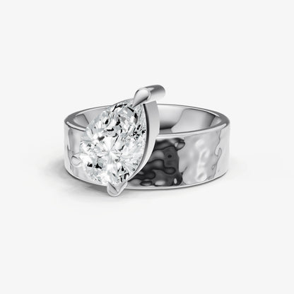 Pear Bold Oval Engagement Ring Collection