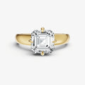 Asscher East-West Compassss Set Engagement Ring