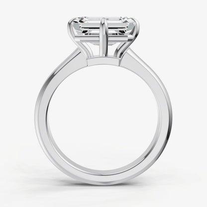Emerald East-West Oval Compassss Set Engagement Ring