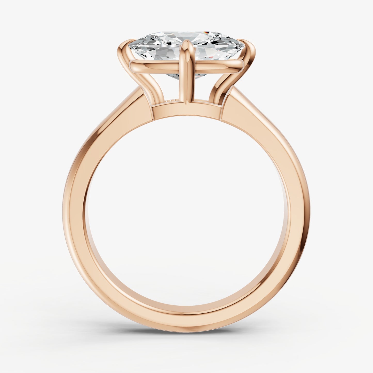 Old Miner East-West Oval Compassss Set Engagement Ring