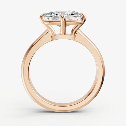 Old Miner East-West Oval Compassss Set Engagement Ring