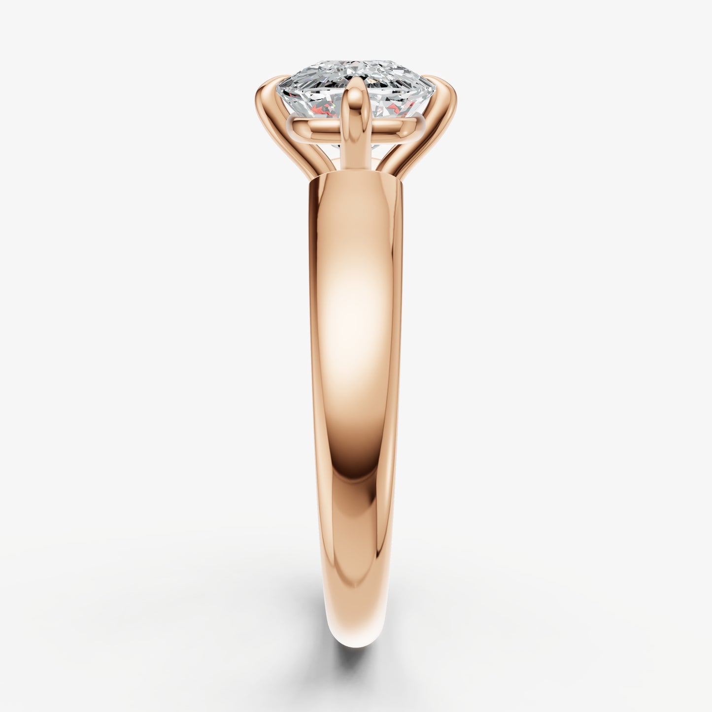 Old Miner East-West Oval Compassss Set Engagement Ring