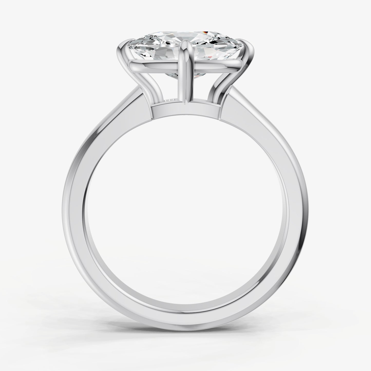 Old Miner East-West Oval Compassss Set Engagement Ring