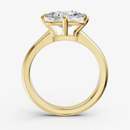 Old Miner East-West Oval Compassss Set Engagement Ring
