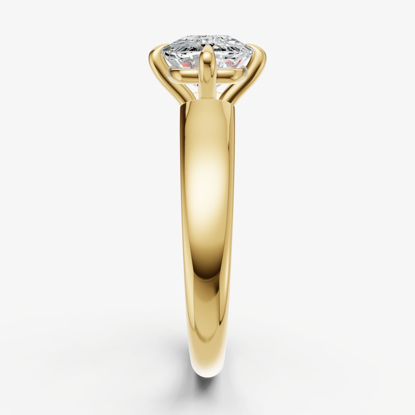 Old Miner East-West Oval Compassss Set Engagement Ring
