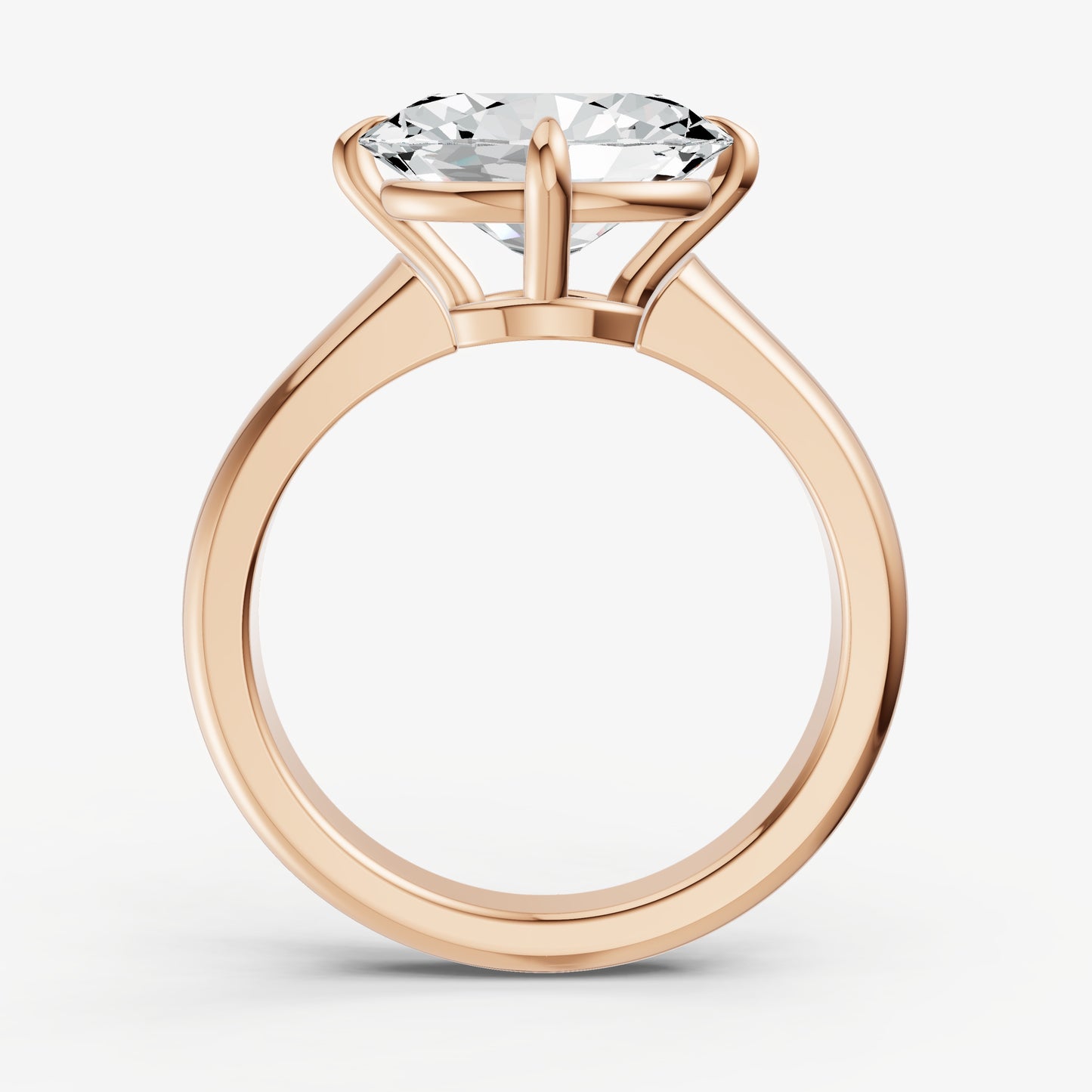 Oval East-West Oval Compassss Set Engagement Ring