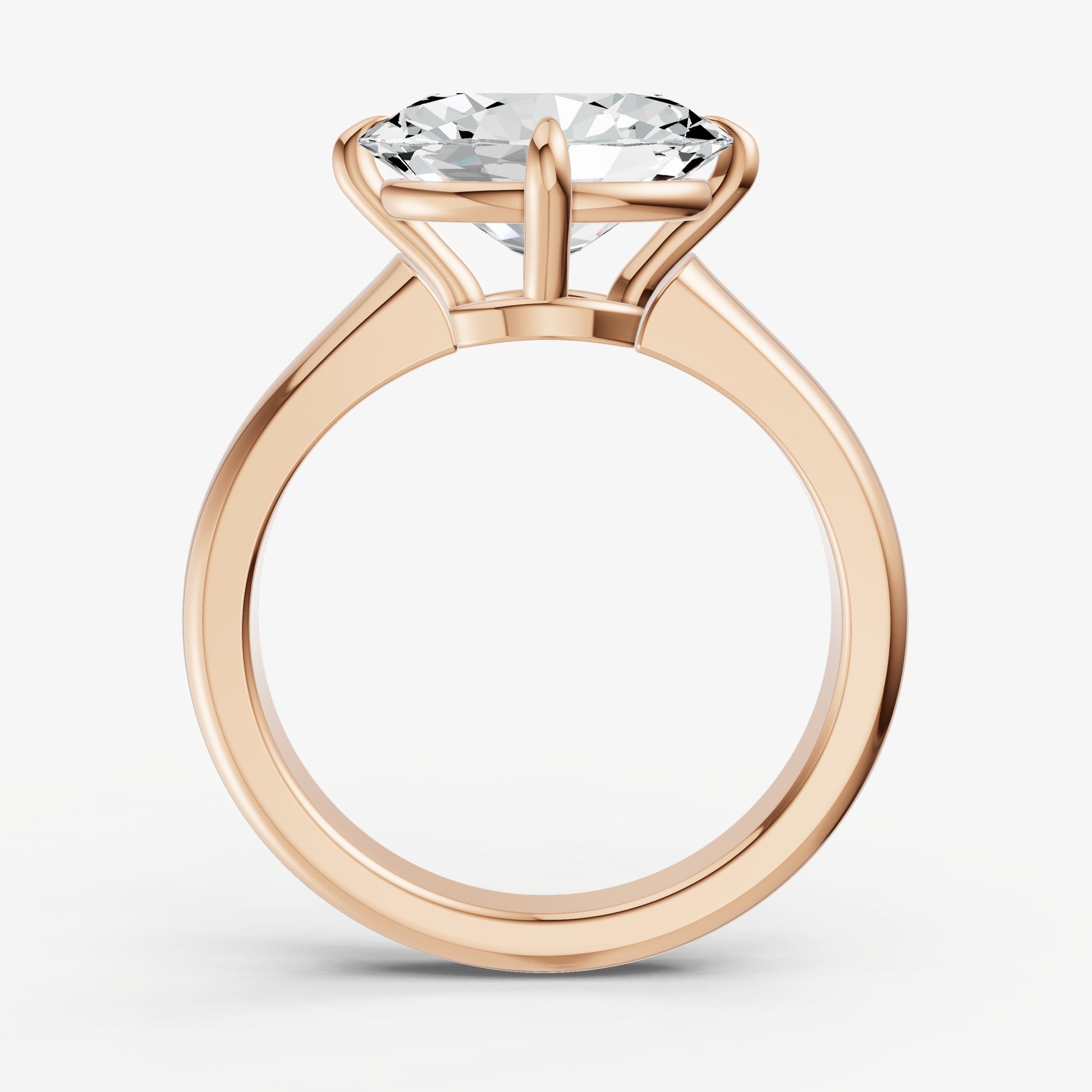 Oval East-West Oval Compassss Set Engagement Ring
