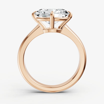 Oval East-West Oval Compassss Set Engagement Ring