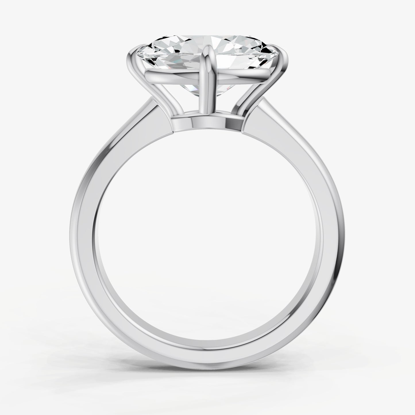 Oval East-West Oval Compassss Set Engagement Ring