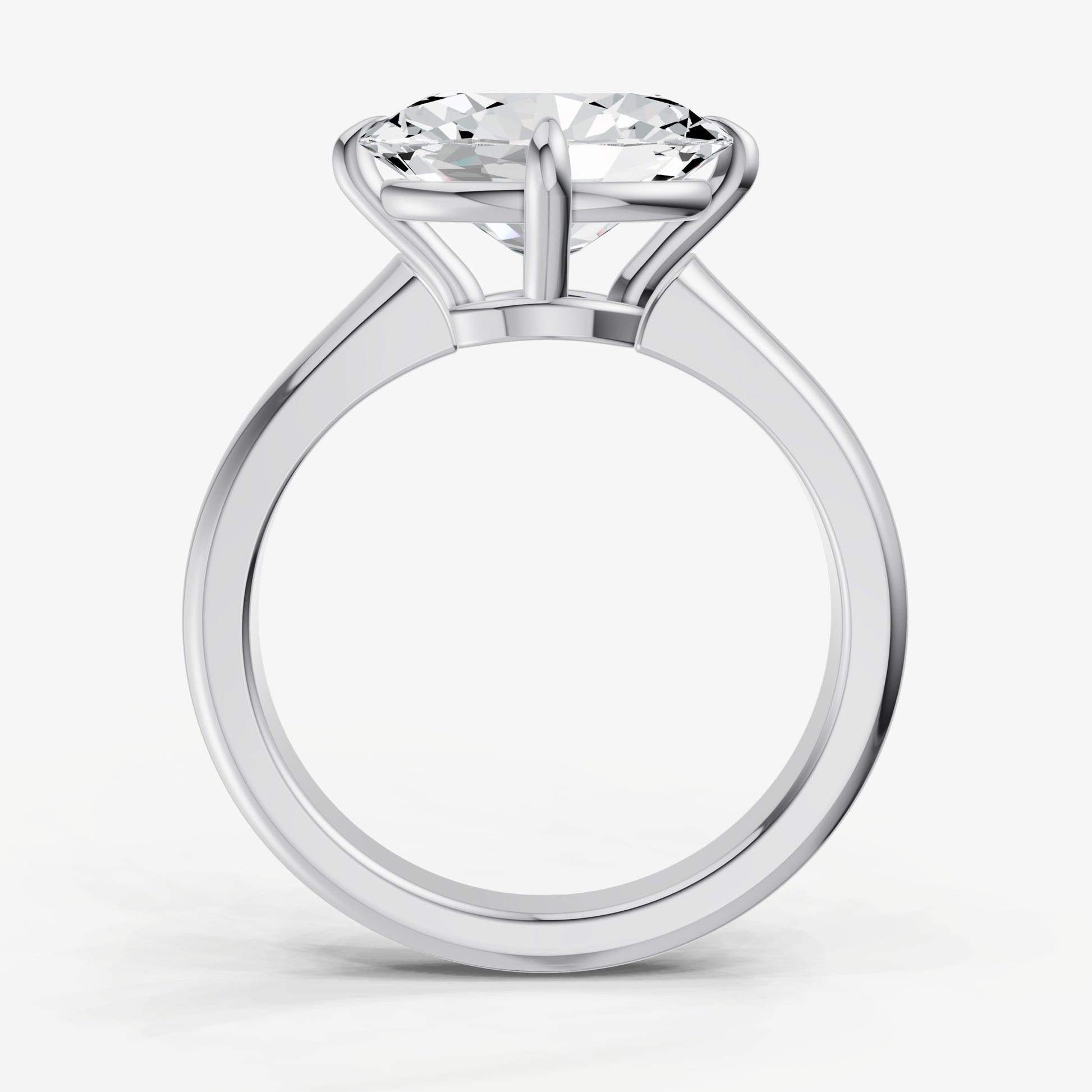 Oval East-West Oval Compassss Set Engagement Ring