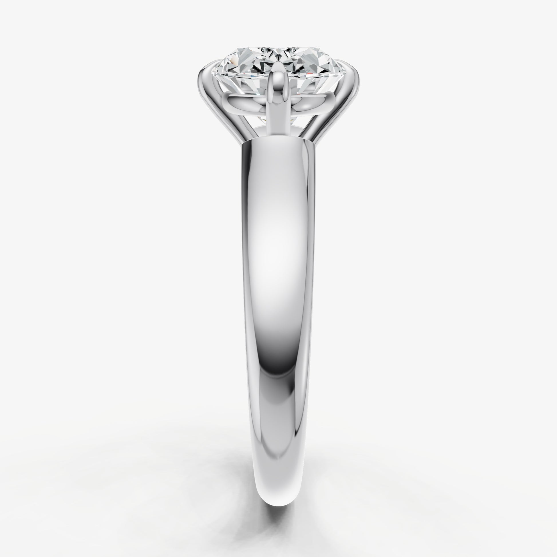 Oval East-West Oval Compassss Set Engagement Ring