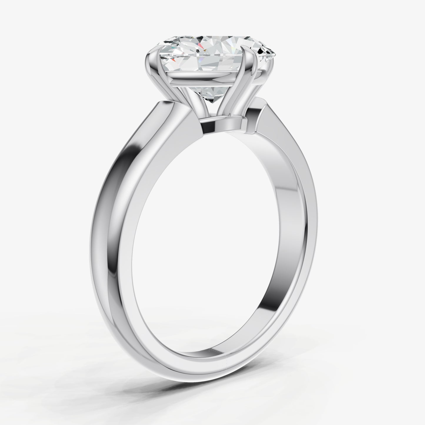 Oval East-West Oval Compassss Set Engagement Ring