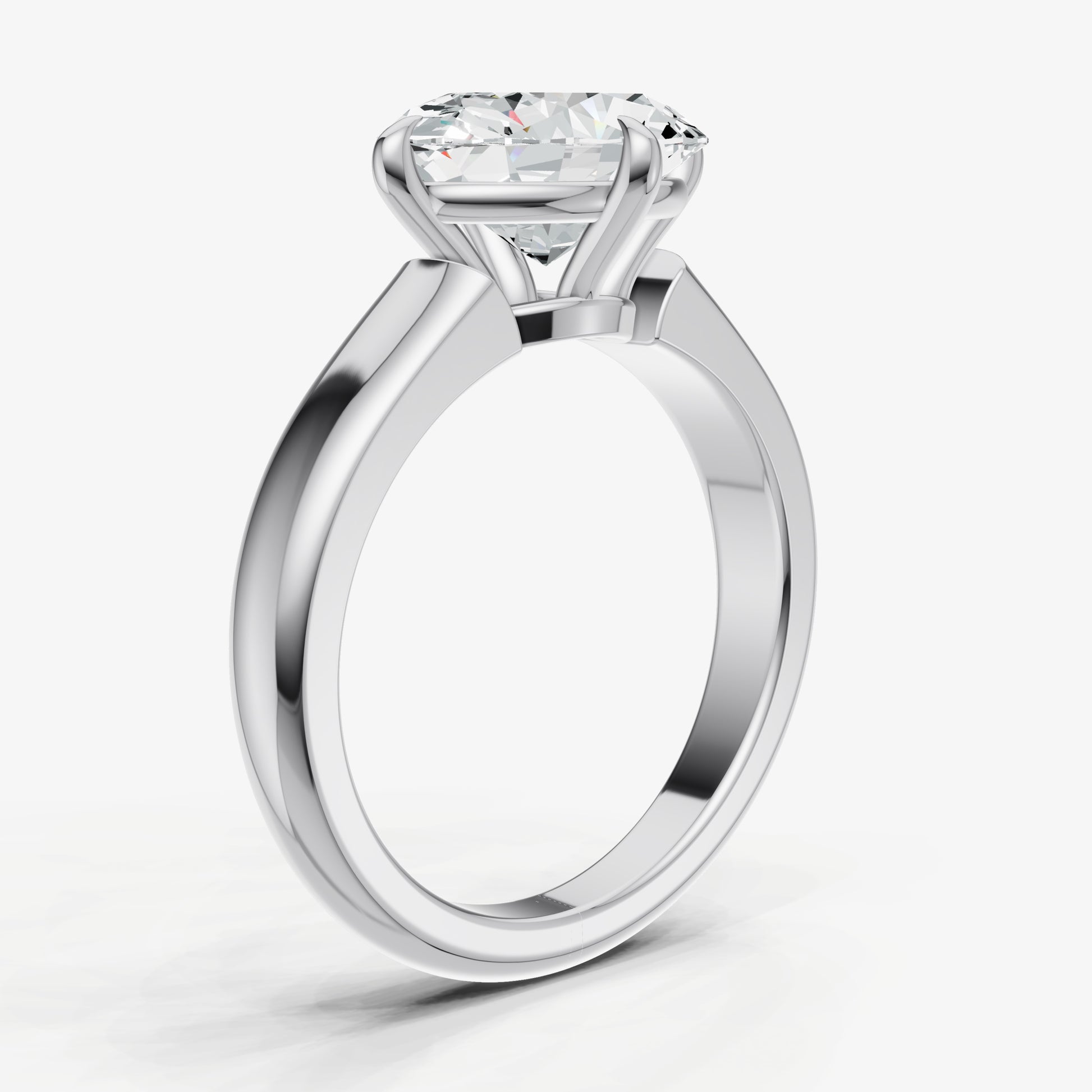Oval East-West Oval Compassss Set Engagement Ring