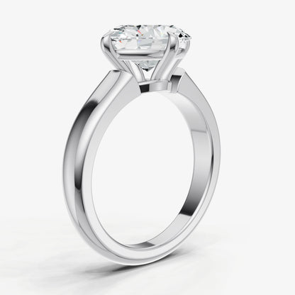 Oval East-West Oval Compassss Set Engagement Ring