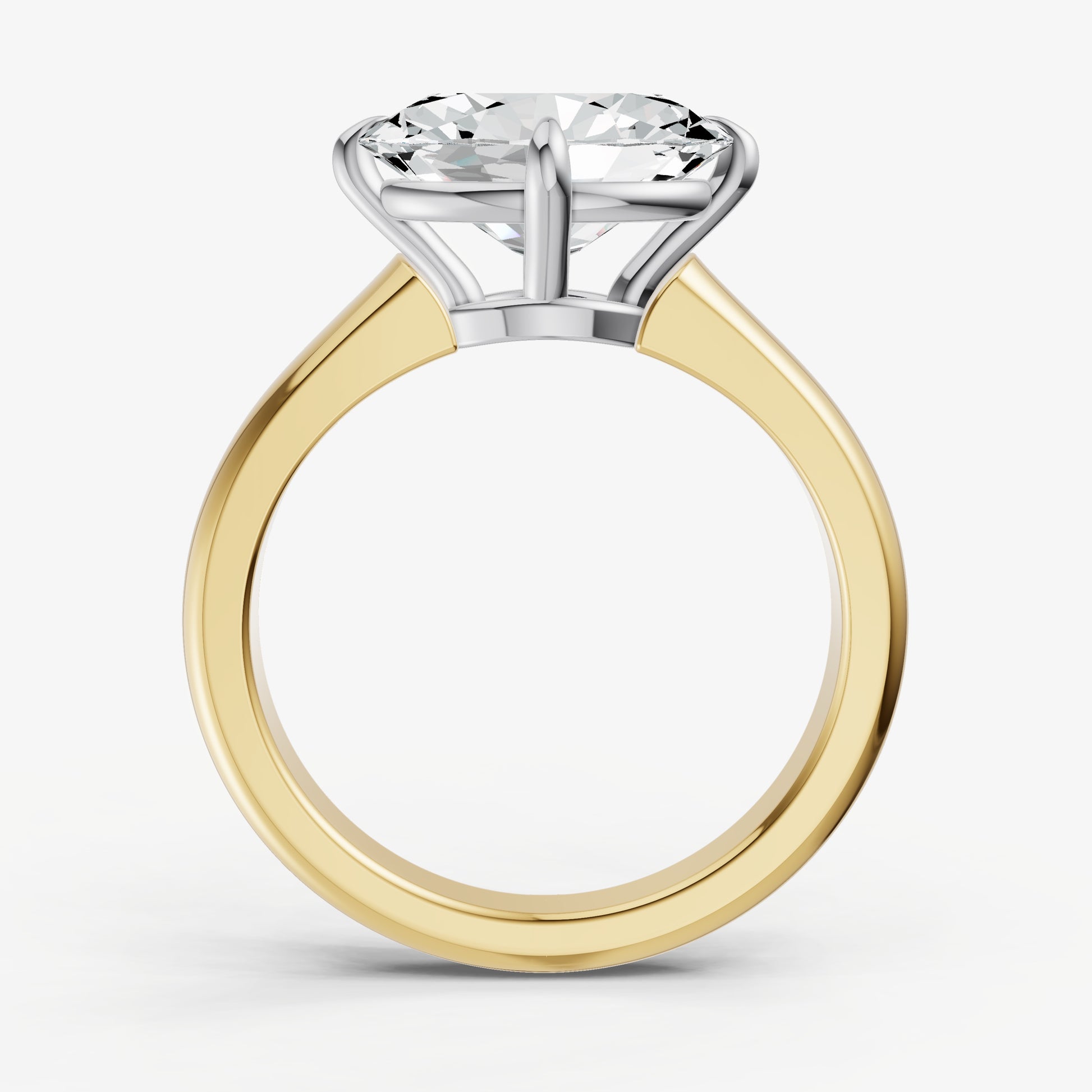 Oval East-West Oval Compassss Set Engagement Ring