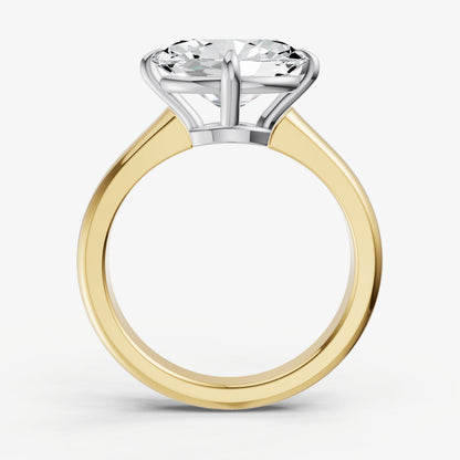 Oval East-West Oval Compassss Set Engagement Ring