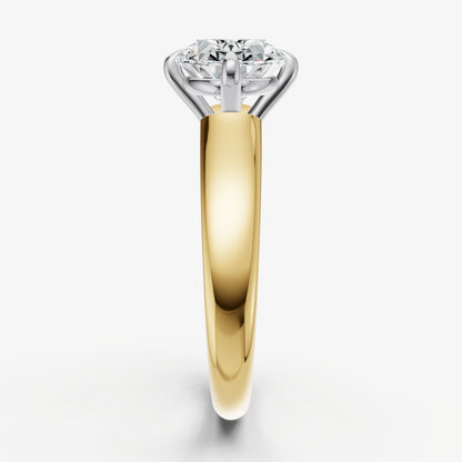 Oval East-West Oval Compassss Set Engagement Ring