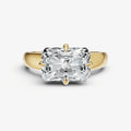 Radiant East-West Compassss Set Engagement Ring