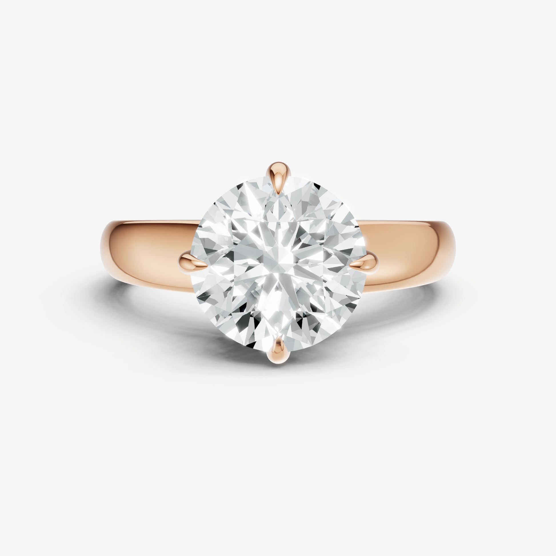 Round East-West Oval Compassss Set Engagement Ring