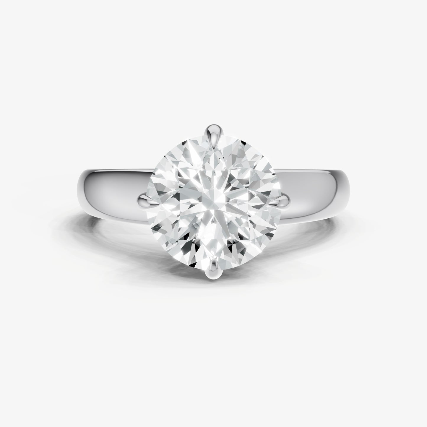 Round East-West Oval Compassss Set Engagement Ring
