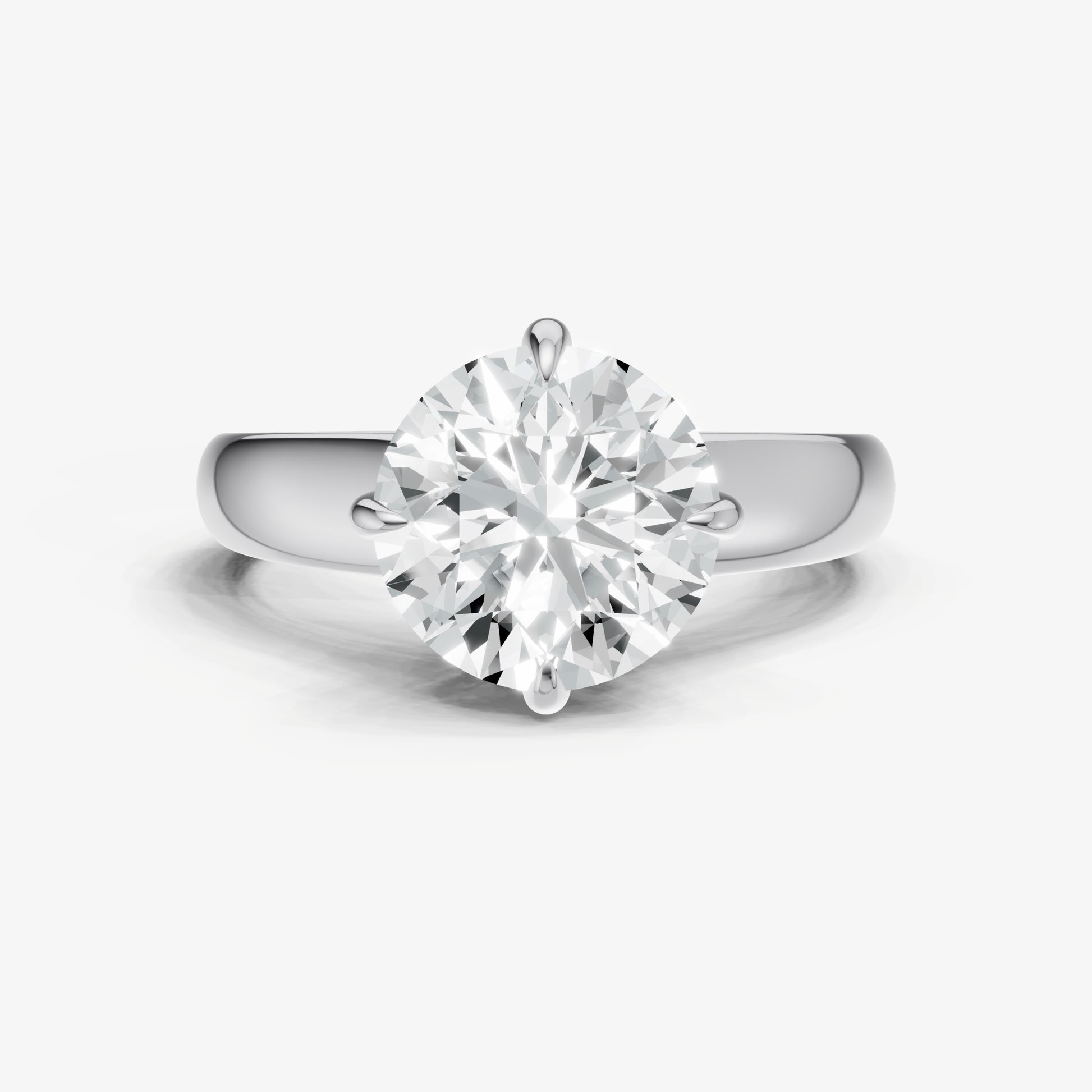 Round East-West Oval Compassss Set Engagement Ring