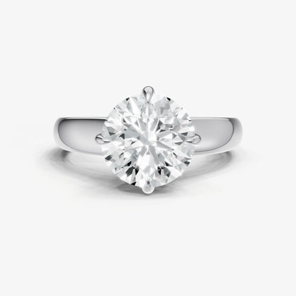 Round East-West Oval Compassss Set Engagement Ring