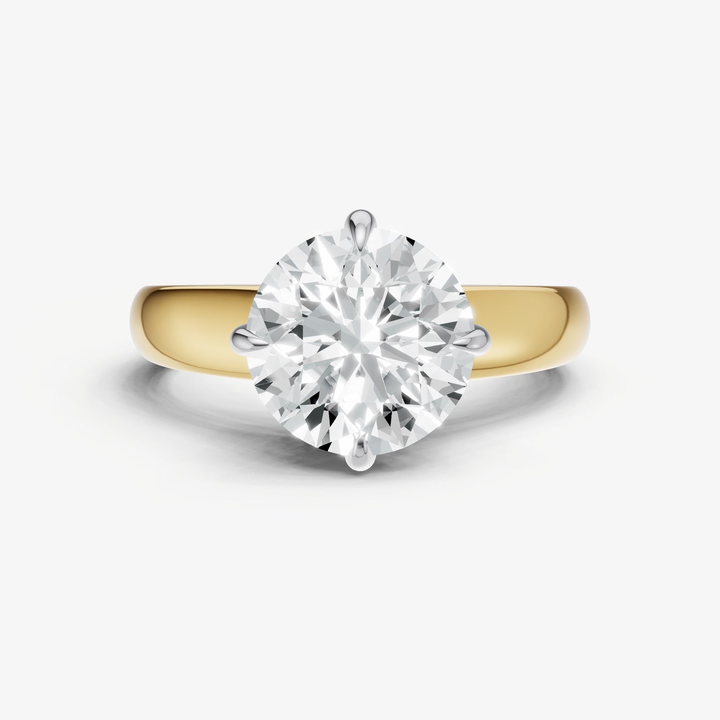 Round East-West Oval Compassss Set Engagement Ring