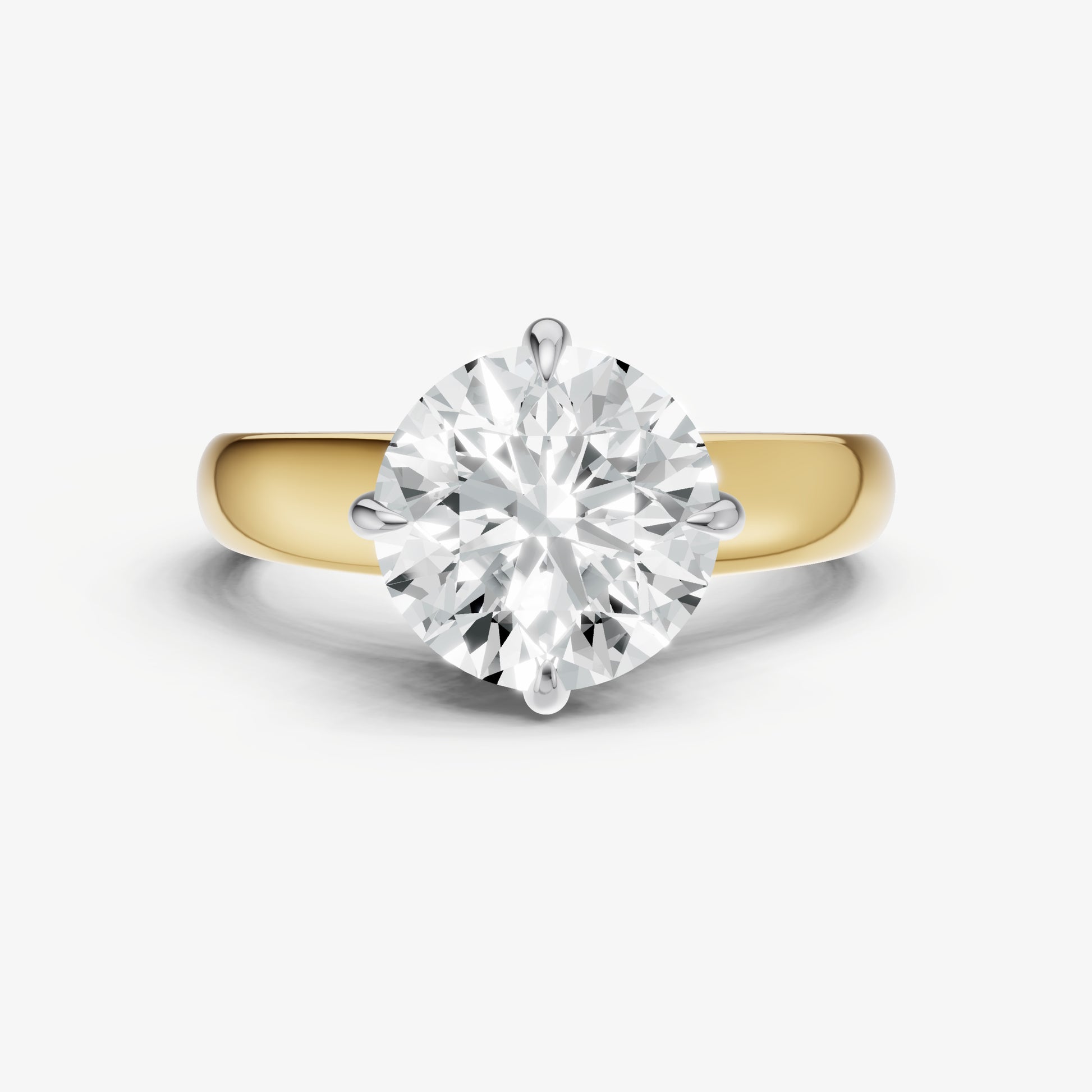 Round East-West Oval Compassss Set Engagement Ring