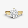 Round East-West Compassss Set Engagement Ring