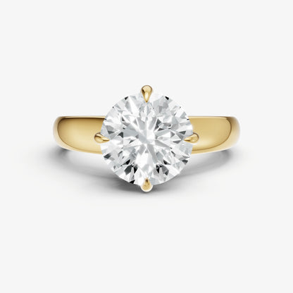 Round East-West Oval Compassss Set Engagement Ring