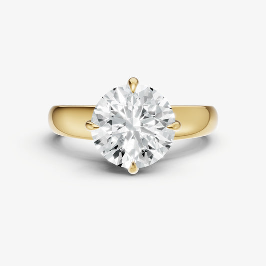 Round East-West Oval Compassss Set Engagement Ring