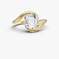 Asscher Bypass Engagement Ring