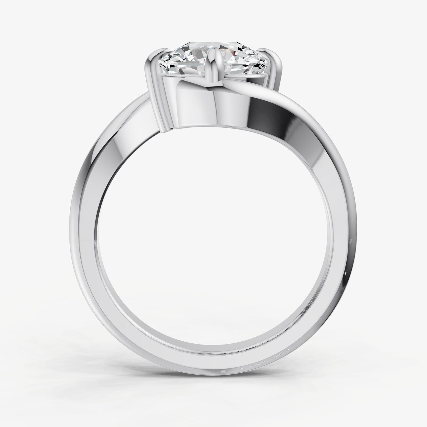 Cushion Bypass Oval Engagement Ring