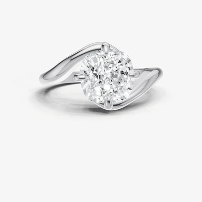 Cushion Bypass Oval Engagement Ring