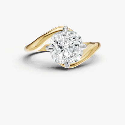 Cushion Bypass Oval Engagement Ring