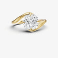 Cushion Bypass Engagement Ring
