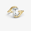 Emerald Bypass Engagement Ring