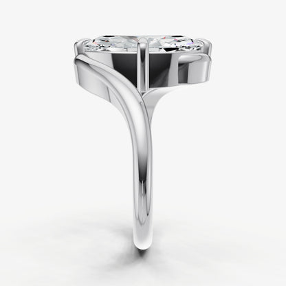Marquise Bypass Oval Engagement Ring