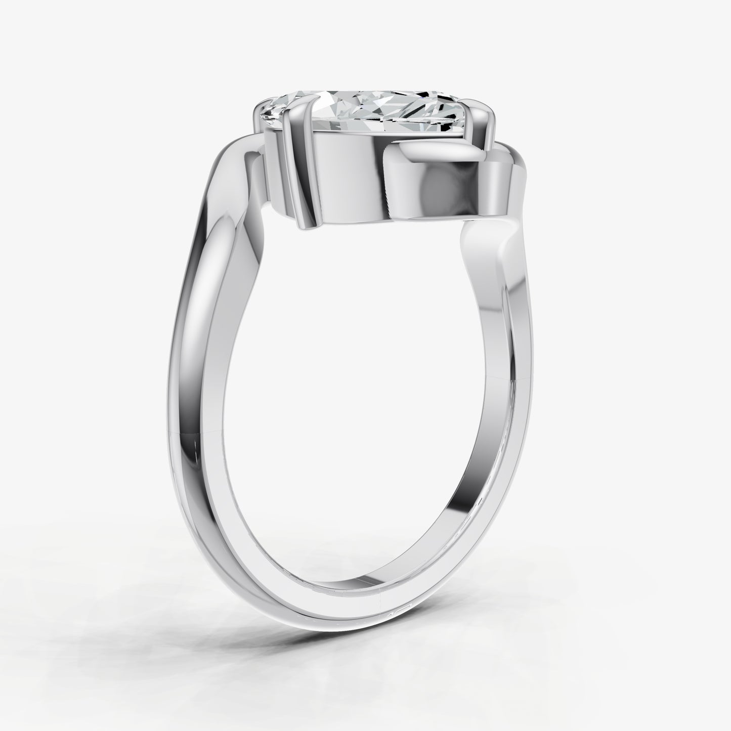 Marquise Bypass Oval Engagement Ring