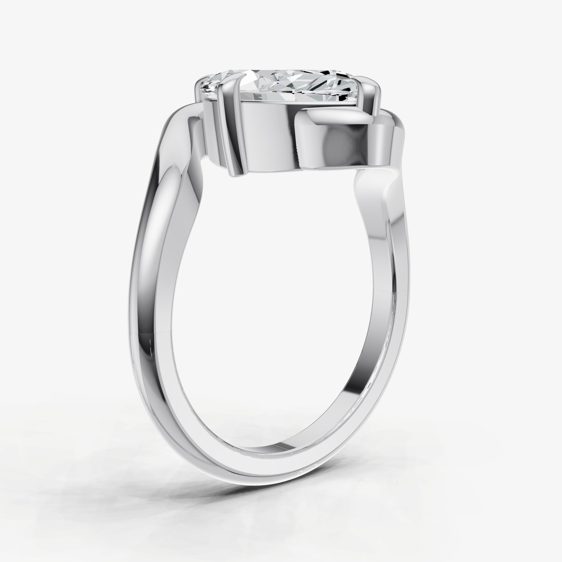 Marquise Bypass Oval Engagement Ring