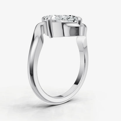 Marquise Bypass Oval Engagement Ring