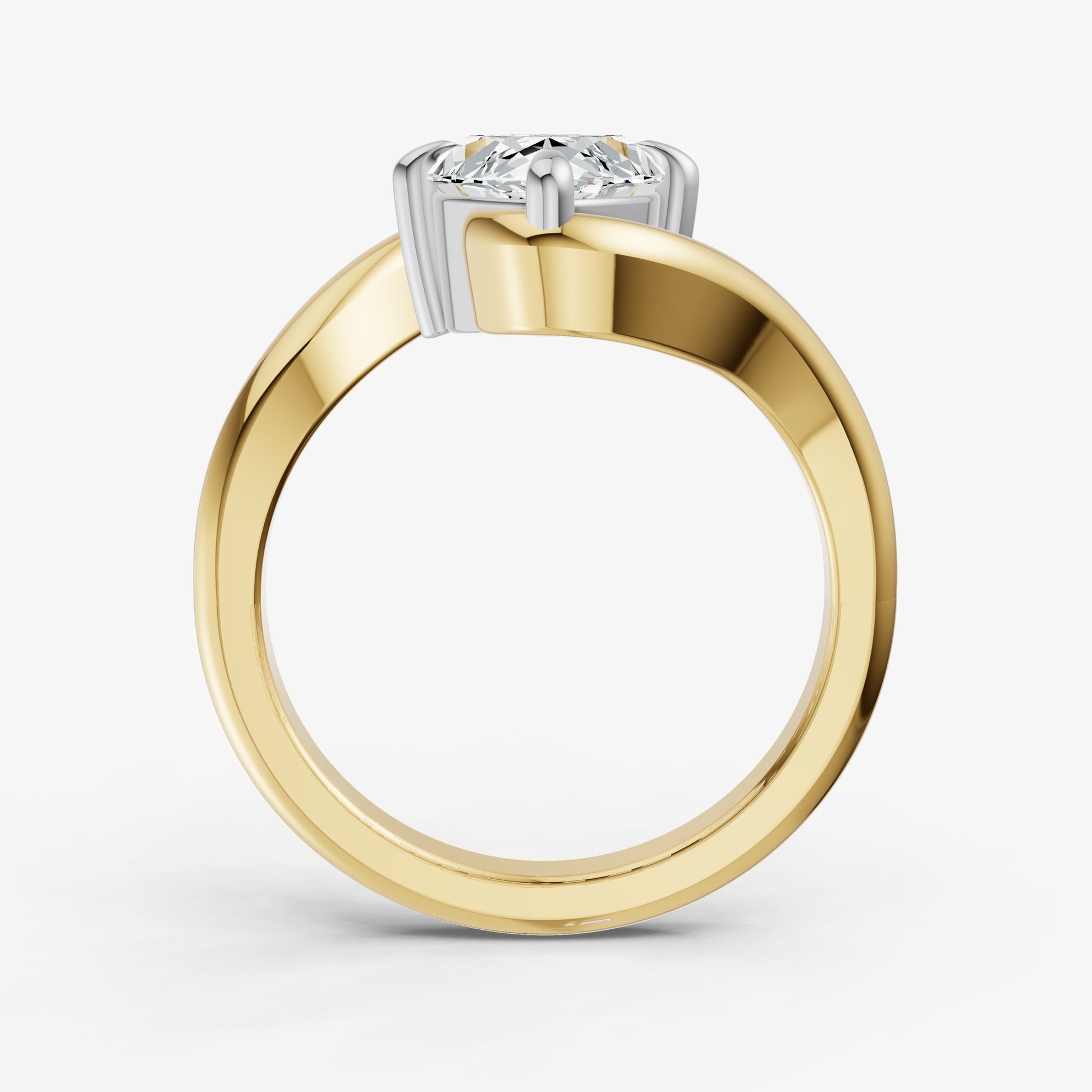 Marquise Bypass Oval Engagement Ring