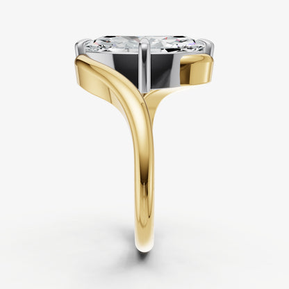 Marquise Bypass Oval Engagement Ring
