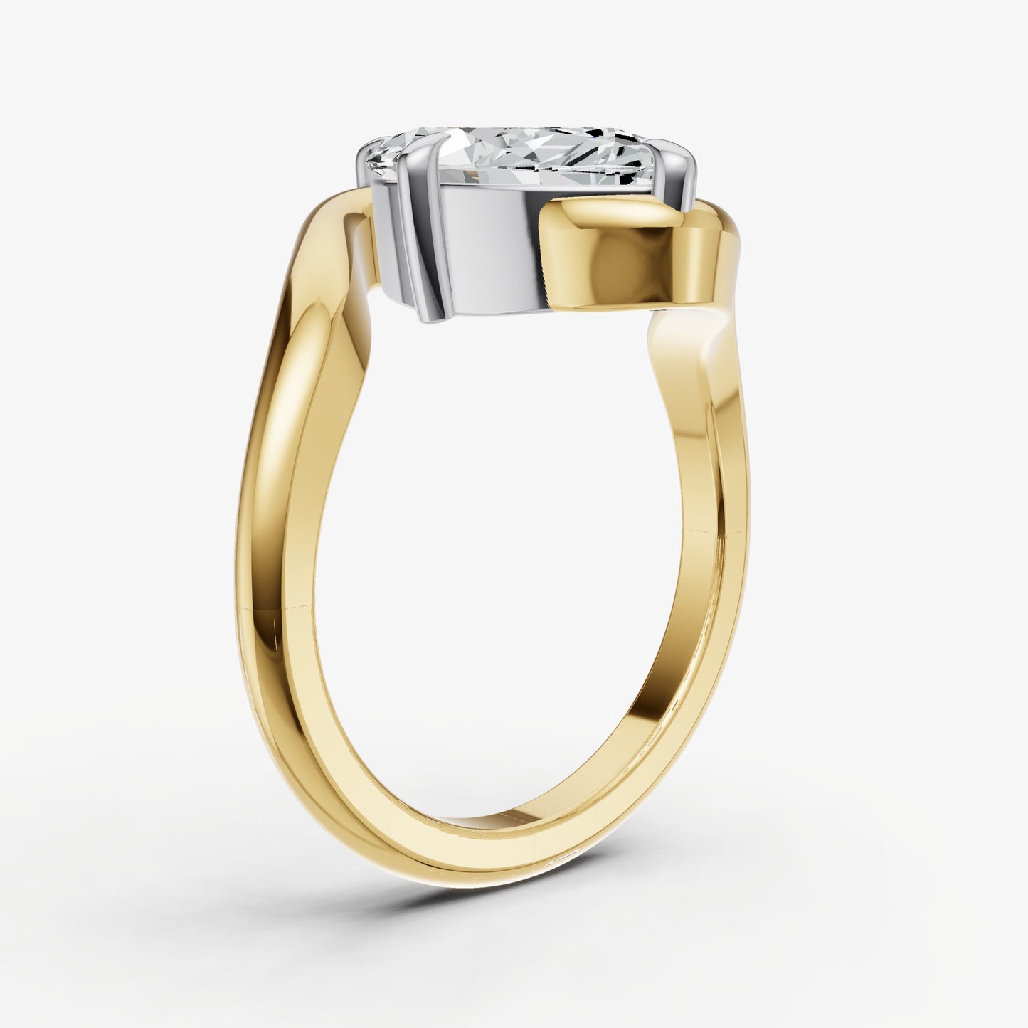Marquise Bypass Oval Engagement Ring